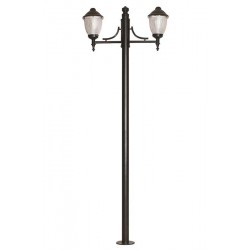 Modi Bahçe Aydınlatma BDR-68210-2BSY-M3 Siyah Boyalı Dış Mekan Aydınlatma E27 Çelik Boru ABS Polikarbon Cam 85x23cm