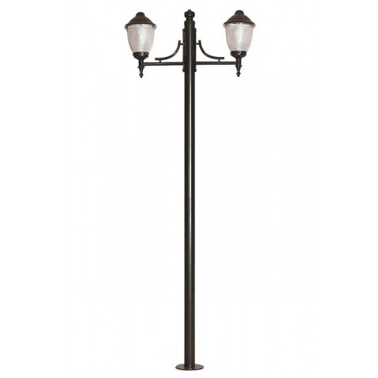 Modi Bahçe Aydınlatma BDR-68210-2BSY-M3 Siyah Boyalı Dış Mekan Aydınlatma E27 Çelik Boru ABS Polikarbon Cam 85x23cm