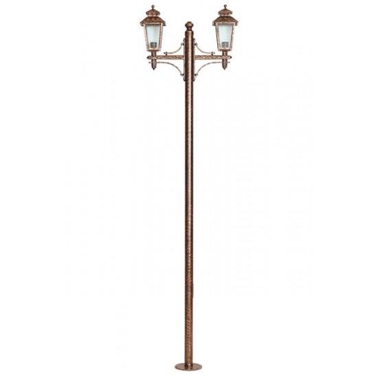 Modi Bahçe Aydınlatma BDR-68211-2BKR Kahverengi Boyalı Dış Mekan Aydınlatma E27 Çelik Boru ABS Cam 85x18cm