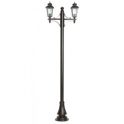 Modi Bahçe Aydınlatma BDR-68211-2BSY-M1 Siyah Boyalı Dış Mekan Aydınlatma E27 Çelik Boru ABS Cam 85x18cm