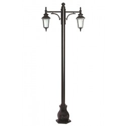 Modi Bahçe Aydınlatma BDR-68211-2BSY-M2 Siyah Boyalı Dış Mekan Aydınlatma E27 Çelik Boru ABS Cam 85x18cm