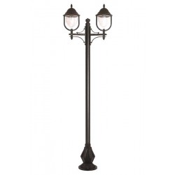 Modi Bahçe Aydınlatma BDR-68212-2BSY-M1 Siyah Boyalı Dış Mekan Aydınlatma E27 Çelik Boru ABS Polikarbon Cam 90x30cm