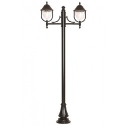 Modi Bahçe Aydınlatma BDR-68212-2BSY-M2 Siyah Boyalı Dış Mekan Aydınlatma E27 Çelik Boru ABS Polikarbon Cam 95x30cm