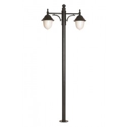 Modi Bahçe Aydınlatma BDR-68212-BSY-M3 Siyah Boyalı Dış Mekan Aydınlatma E27 Çelik Boru ABS Polikarbon Cam 95x30cm