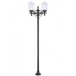 Modi Bahçe Aydınlatma BDR-68214-2BSY-M1 Siyah Boyalı Dış Mekan Aydınlatma E27 Çelik Boru ABS Akrilik Cam 50x22cm