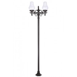 Modi Bahçe Aydınlatma BDR-68214-2BSY-M2 Siyah Boyalı Dış Mekan Aydınlatma E27 Çelik Boru ABS Akrilik Cam 50x20cm