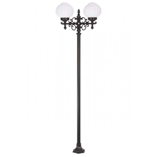 Modi Bahçe Aydınlatma BDR-68214-2BSY-M4 Siyah Boyalı Dış Mekan Aydınlatma E27 Çelik Boru ABS Akrilik Cam 50x22cm