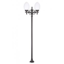 Modi Bahçe Aydınlatma BDR-68214-2BSY-M5 Siyah Boyalı Dış Mekan Aydınlatma E27 Çelik Boru ABS Akrilik Cam 50x20cm