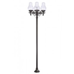Modi Bahçe Aydınlatma BDR-68214-4BSY-M2 Siyah Boyalı Dış Mekan Aydınlatma E27 Çelik Boru ABS Akrilik Cam 50cm