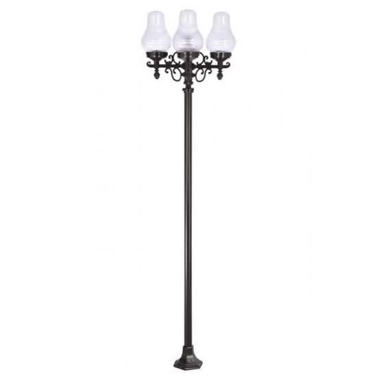 Modi Bahçe Aydınlatma BDR-68214-4BSY-M2 Siyah Boyalı Dış Mekan Aydınlatma E27 Çelik Boru ABS Akrilik Cam 50cm