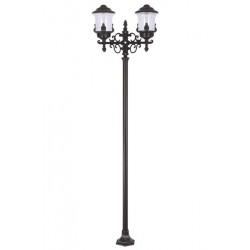 Modi Bahçe Aydınlatma BDR-68215-2BSY-M1 Siyah Boyalı Dış Mekan Aydınlatma E27 Çelik Boru ABS Akrilik Cam 50x20cm
