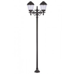 Modi Bahçe Aydınlatma BDR-68215-2BSY-M2 Siyah Boyalı Dış Mekan Aydınlatma E27 Çelik Boru ABS Akrilik Cam 50x20cm