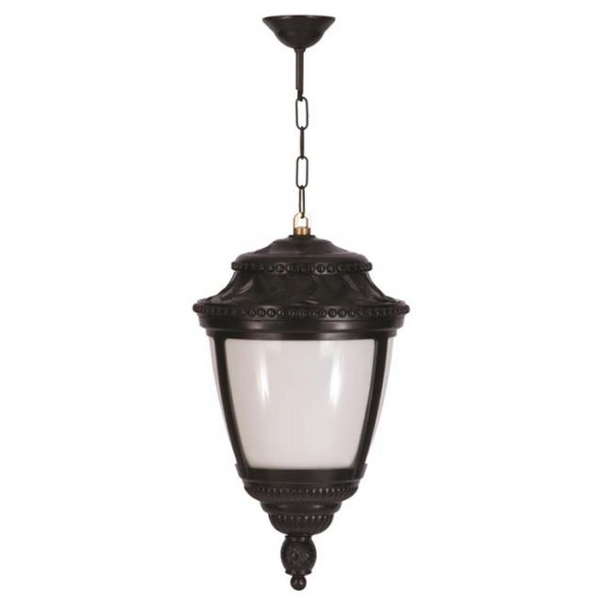Modi Bahçe Aydınlatma BFE-68041-BSY-OP Siyah Boyalı Dış Mekan Aydınlatma E27 Aluminyum Polikarbon Cam 28cm