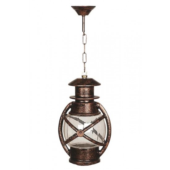 Modi Bahçe Aydınlatma BFE-68048-BKR Kahverengi Boyalı Dış Mekan Aydınlatma E27 Aluminyum Polikarbon Cam 22cm