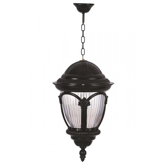 Modi Bahçe Aydınlatma BFE-68052-BSY Siyah Boyalı Dış Mekan Aydınlatma E27 Aluminyum Polikarbon Cam 25cm