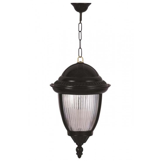 Modi Bahçe Aydınlatma BFE-68053-BSY Siyah Boyalı Dış Mekan Aydınlatma E27 Aluminyum Döküm Dip Polikarbon Cam 25cm