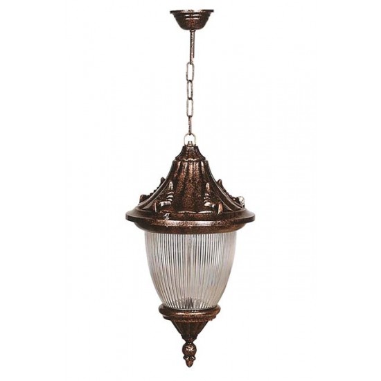 Modi Bahçe Aydınlatma BFE-68056-BKR Kahverengi Boyalı Dış Mekan Aydınlatma E27 Aluminyum Polikarbon Cam 26cm