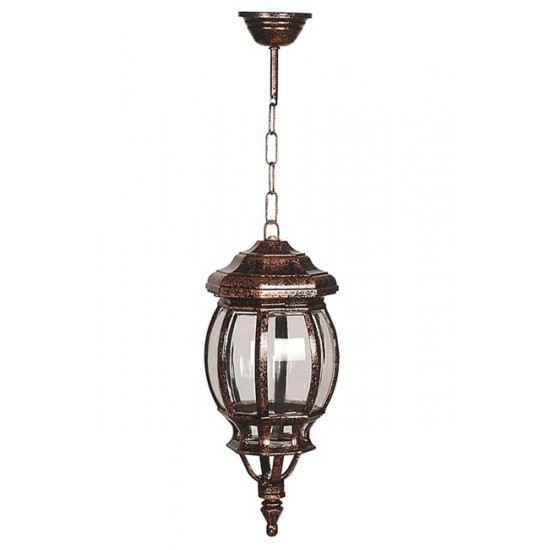 Modi Bahçe Aydınlatma BFE-68063-BKR Kahverengi Boyalı Dış Mekan Aydınlatma E27 Aluminyum Polikarbon Cam 20cm