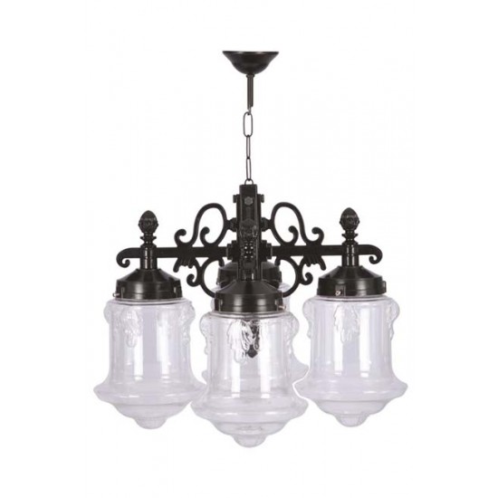 Modi Bahçe Aydınlatma BFE-68189-4BSY Siyah Boyalı Dış Mekan Aydınlatma E27 ABS Akrilik Cam 55cm