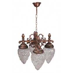 Modi Bahçe Aydınlatma BFE-68191-4BKR Kahverengi Boyalı Dış Mekan Aydınlatma E27 ABS Akrilik Cam 55cm