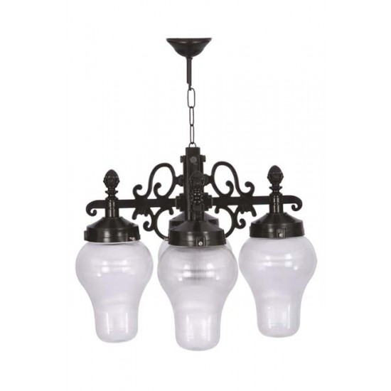 Modi Bahçe Aydınlatma BFE-68192-4BSY Siyah Boyalı Dış Mekan Aydınlatma E27 ABS Akrilik Cam 55cm