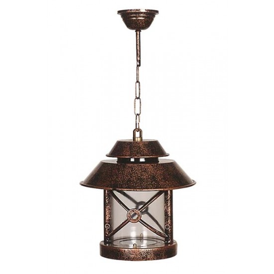 Modi Bahçe Aydınlatma BFE-68199-BKR Kahverengi Boyalı Dış Mekan Aydınlatma E27 ABS Polikarbon Cam 26cm