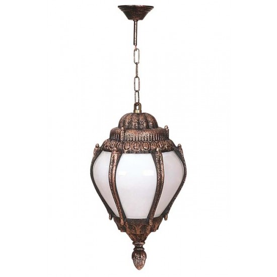 Modi Bahçe Aydınlatma BFE-68202-BKR-OP Kahverengi Boyalı Dış Mekan Aydınlatma E27 ABS Akrilik Cam 20cm
