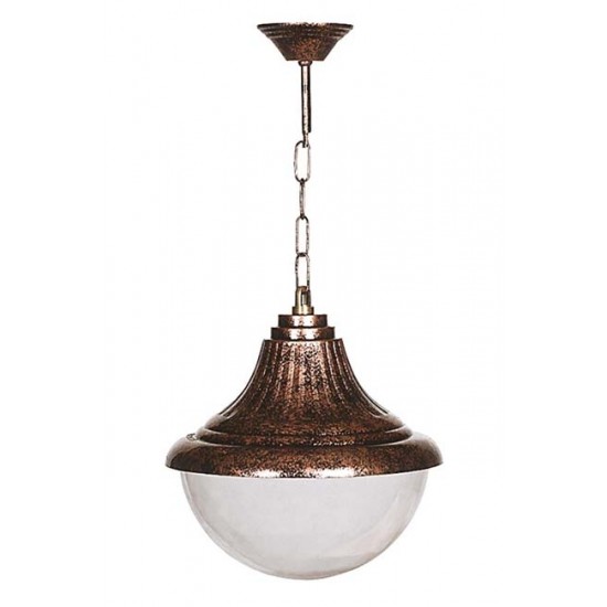 Modi Bahçe Aydınlatma BFE-68207-BKR Kahverengi Boyalı Dış Mekan Aydınlatma E27 ABS Polikarbon Cam 27cm