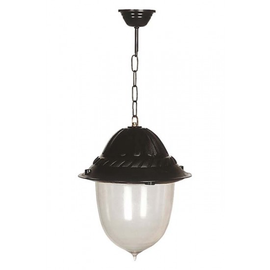 Modi Bahçe Aydınlatma BFE-68212-BSY Siyah Boyalı Dış Mekan Aydınlatma E27 ABS Polikarbon Cam 30cm