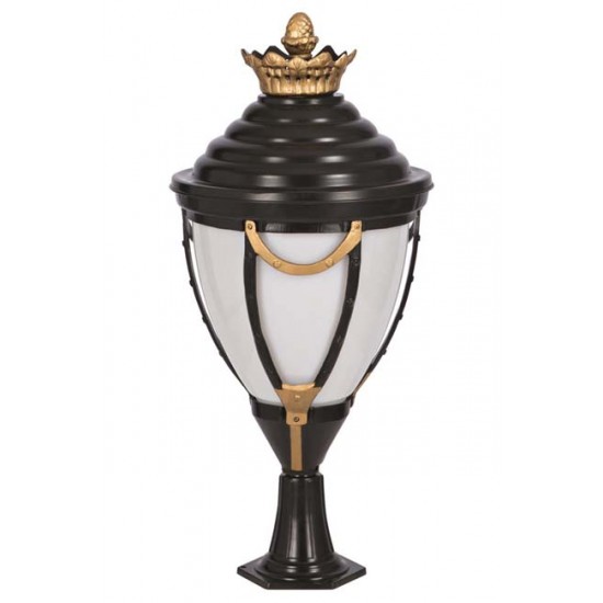 Modi Bahçe Aydınlatma BSU-68001-SOP Sarı/Siyah Boyalı Dış Mekan Aydınlatma E27 Aluminyum Polikarbon Cam 45cm