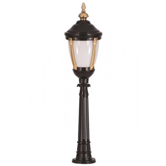 Modi Bahçe Aydınlatma BSU-68003-SOP-B Sarı/Siyah Boyalı Dış Mekan Aydınlatma E27 Aluminyum Polikarbon Cam 30cm