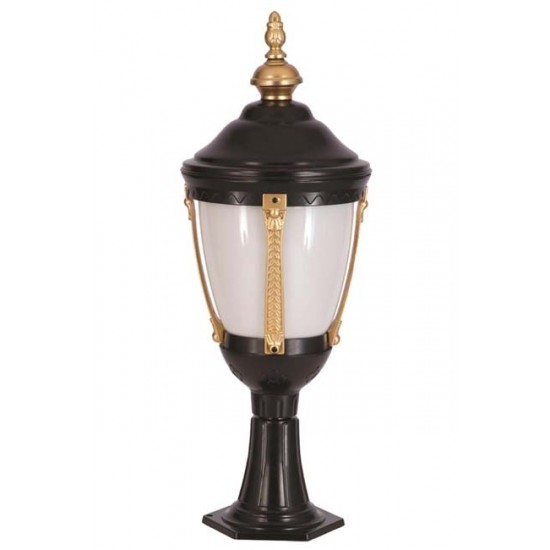 Modi Bahçe Aydınlatma BSU-68003-SOP-K Sarı/Siyah Boyalı Dış Mekan Aydınlatma E27 Aluminyum Polikarbon Cam 30cm