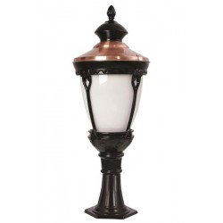 Modi Bahçe Aydınlatma BSU-68026-BSY-KOP Kahverengi/Siyah Boyalı Dış Mekan Aydınlatma E27 Aluminyum Polikarbon Cam 30cm