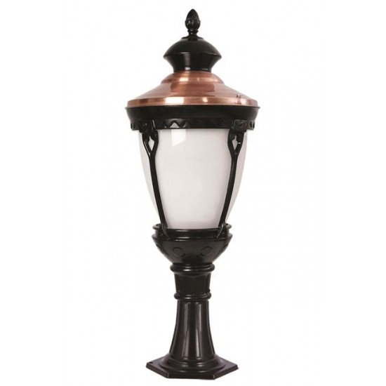 Modi Bahçe Aydınlatma BSU-68026-BSY-KOP Kahverengi/Siyah Boyalı Dış Mekan Aydınlatma E27 Aluminyum Polikarbon Cam 30cm