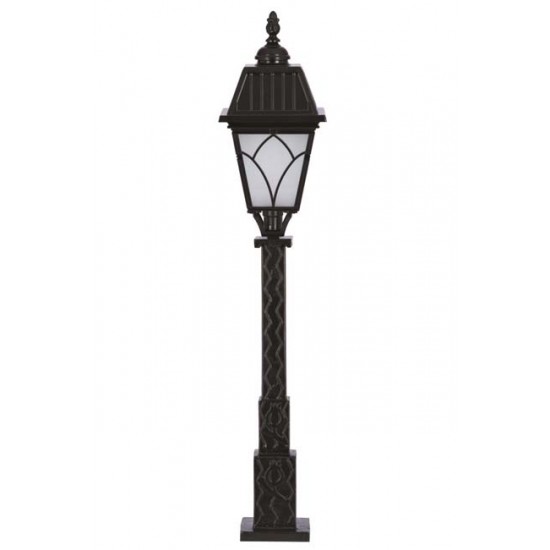 Modi Bahçe Aydınlatma BSU-68038-BSY-M1-OP Siyah Boyalı Dış Mekan Aydınlatma E27 Aluminyum Cam 23cm