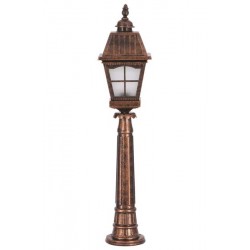 Modi Bahçe Aydınlatma BSU-68039-BKR-OP Kahverengi Boyalı Dış Mekan Aydınlatma E27 Aluminyum Cam 23cm