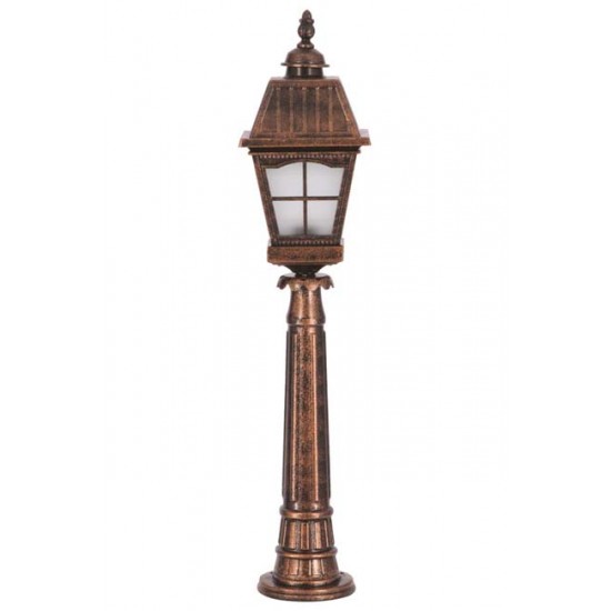 Modi Bahçe Aydınlatma BSU-68039-BKR-OP Kahverengi Boyalı Dış Mekan Aydınlatma E27 Aluminyum Cam 23cm