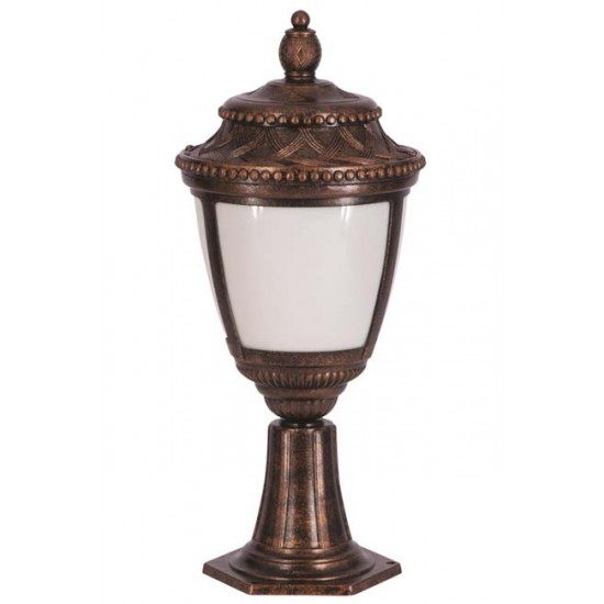 Modi Bahçe Aydınlatma BSU-68041-BKR-OP Kahverengi Boyalı Dış Mekan Aydınlatma E27 Aluminyum Polikarbon Cam 28cm