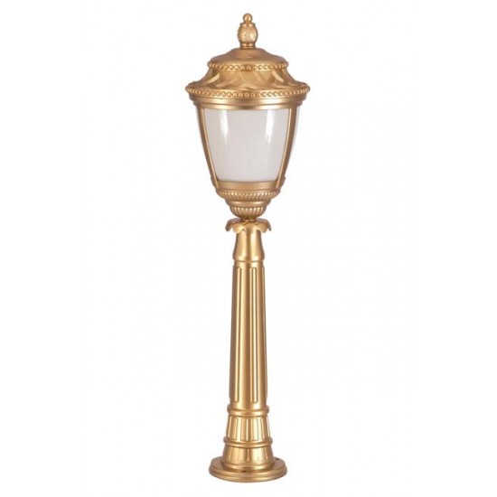 Modi Bahçe Aydınlatma BSU-68042-BSA-BOP Sarı Boyalı Dış Mekan Aydınlatma E27 Aluminyum Polikarbon Cam 28cm