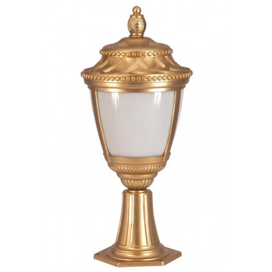 Modi Bahçe Aydınlatma BSU-68042-BSA-KOP Sarı Boyalı Dış Mekan Aydınlatma E27 Aluminyum Polikarbon Cam 28cm