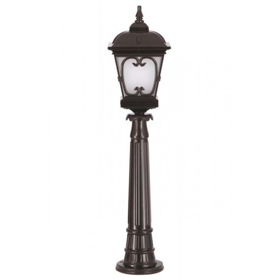 Modi Bahçe Aydınlatma BSU-68044-BSY-M1-OP Siyah Boyalı Dış Mekan Aydınlatma E27 Aluminyum Cam 23cm