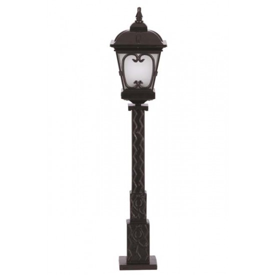 Modi Bahçe Aydınlatma BSU-68044-BSY-M2-OP Siyah Boyalı Dış Mekan Aydınlatma E27 Aluminyum Cam 23cm