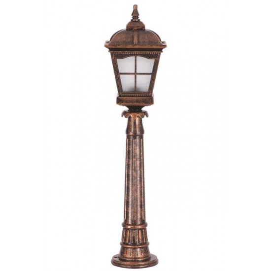 Modi Bahçe Aydınlatma BSU-68045-BKR-OP Kahverengi Boyalı Dış Mekan Aydınlatma E27 Aluminyum Cam 23cm