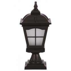 Modi Bahçe Aydınlatma BSU-68045-BSY-M1-OP Siyah Boyalı Dış Mekan Aydınlatma E27 Aluminyum Cam 23cm