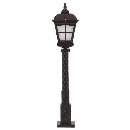 Modi Bahçe Aydınlatma BSU-68045-BSY-M2-OP Siyah Boyalı Dış Mekan Aydınlatma E27 Aluminyum Cam 23cm