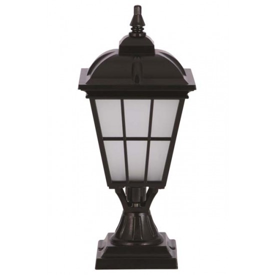 Modi Bahçe Aydınlatma BSU-68046-BSY-M1-OP Siyah Boyalı Dış Mekan Aydınlatma E27 Aluminyum Cam 23cm