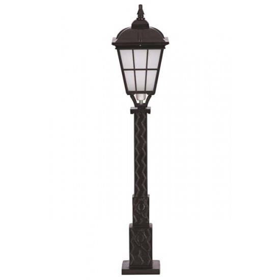 Modi Bahçe Aydınlatma BSU-68046-BSY-M3-OP Siyah Boyalı Dış Mekan Aydınlatma E27 Aluminyum Cam 23cm