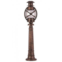 Modi Bahçe Aydınlatma BSU-68048-BKR-B Kahverengi Boyalı Dış Mekan Aydınlatma E27 Aluminyum Polikarbon Cam 20cm