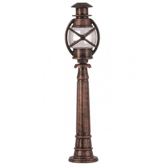 Modi Bahçe Aydınlatma BSU-68048-BKR-B Kahverengi Boyalı Dış Mekan Aydınlatma E27 Aluminyum Polikarbon Cam 20cm