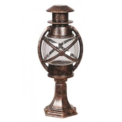 Modi Bahçe Aydınlatma BSU-68048-BKR-K Kahverengi Boyalı Dış Mekan Aydınlatma E27 Aluminyum Polikarbon Cam 22cm